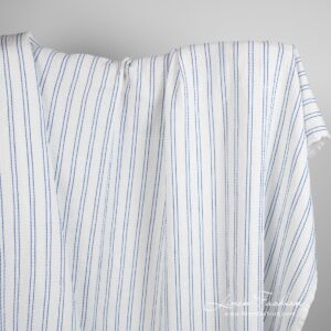 Cotton hemp fabric in blue stripes