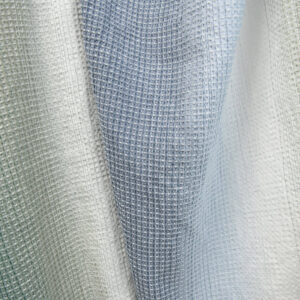Bomull hamp vasket vaffelvevd blågrønn stoff 8 cotton hemp waffle fabric, soft structure