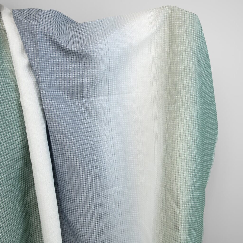 cotton hemp waffle striped fabric