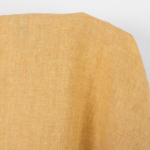 Linstoff lys gul og leire melert, vasket