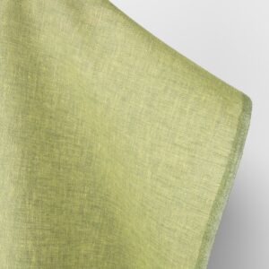 Linstoff lys gul og grønn melert