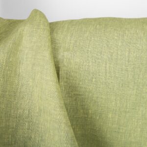 Linstoff lys gul og grønn melert