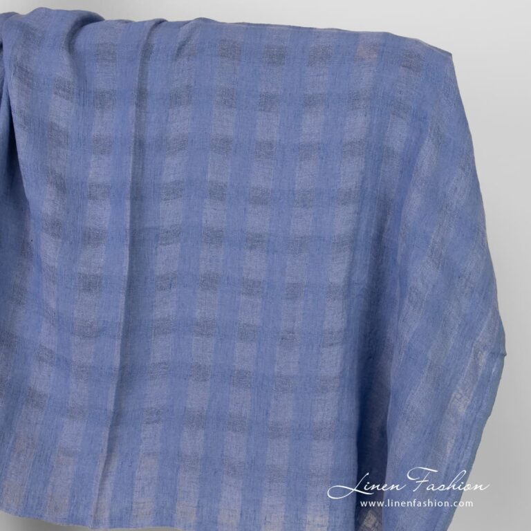 Blue linen fabric