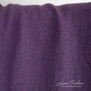 Violet linen fabric for clothes and home textile
