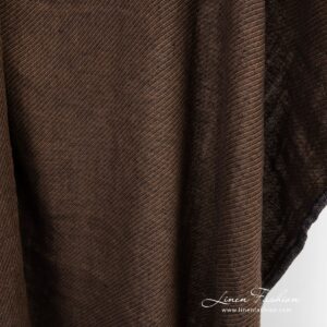Brown linen fabric, specially washed