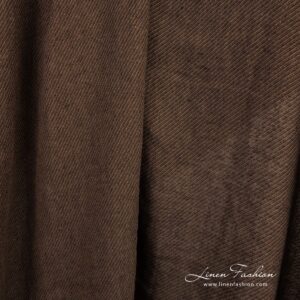 Brown linen fabric for clothes and home textile