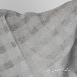 Grey dyed linen fabric.