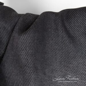 Grey linen fabric in twills