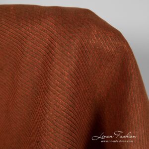 Rust orange linen fabric in twills