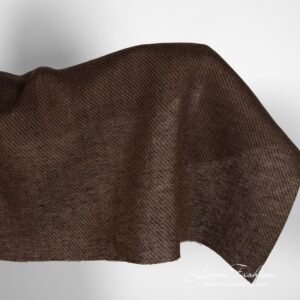 Chocolate brown linen fabric