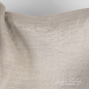 Naturfarget linstoff 10 Natural linen fabric with dashes
