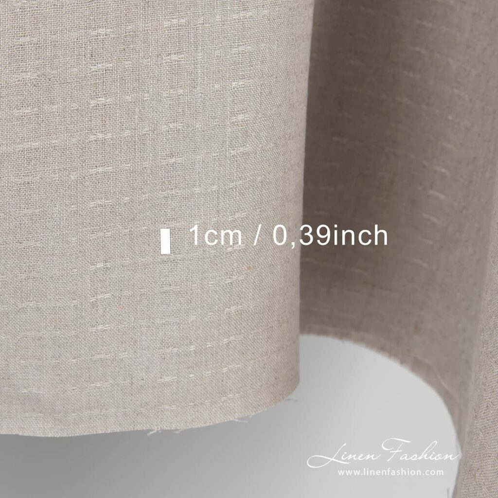 Naturfarget linstoff 4 Natural linen fabric dash size