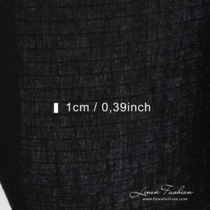 Black linen fabric dash size