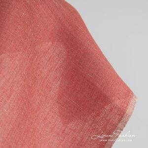 Grårosa linstoff i melange 12 Greyish rosy linen fabric, high quality