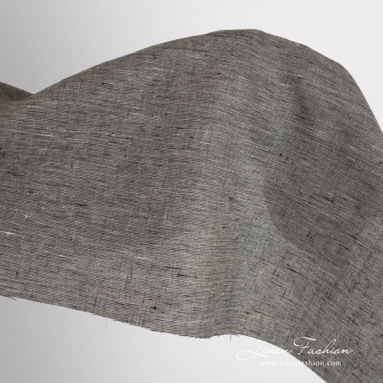 Greyish black linen fabric