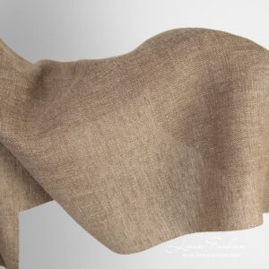 Greyish brown linen fabric