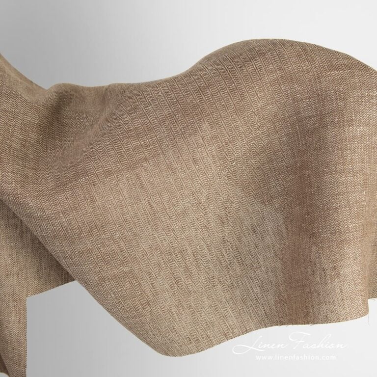 Greyish brown linen fabric