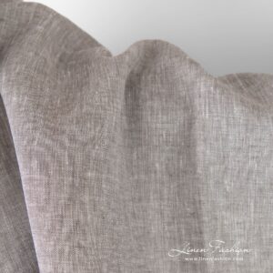 Greyish brown linen fabric melange colors
