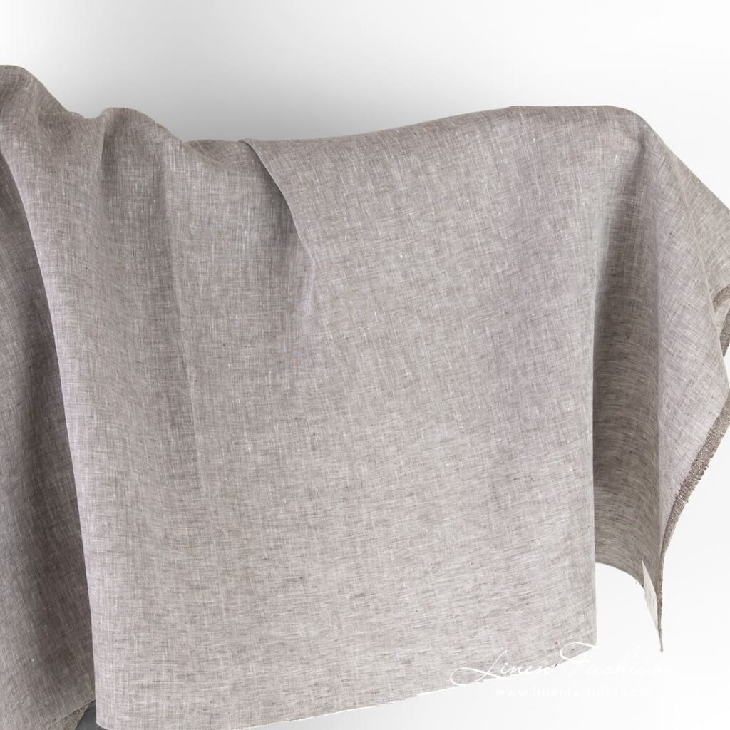 Greyish brown linen fabric