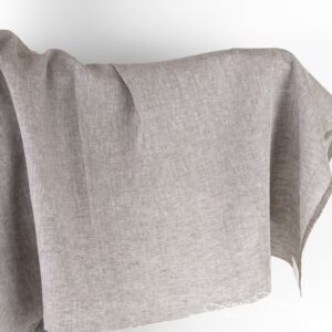 Greyish brown linen fabric