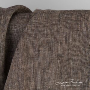 Brown 100% linen fabric