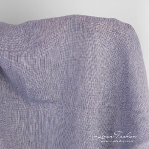 Linen fabric in violet and black melange