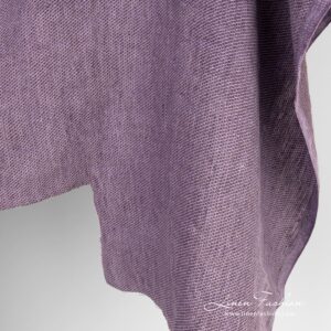 Violet linen fabric, specially washed
