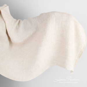 Linen fabric in light sand color