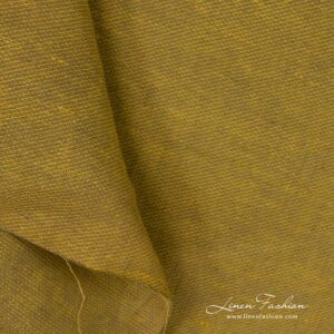 Linen fabric in yellow green.