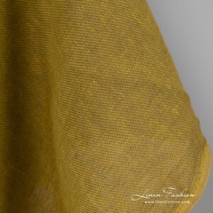 Yellow-green linen fabric.