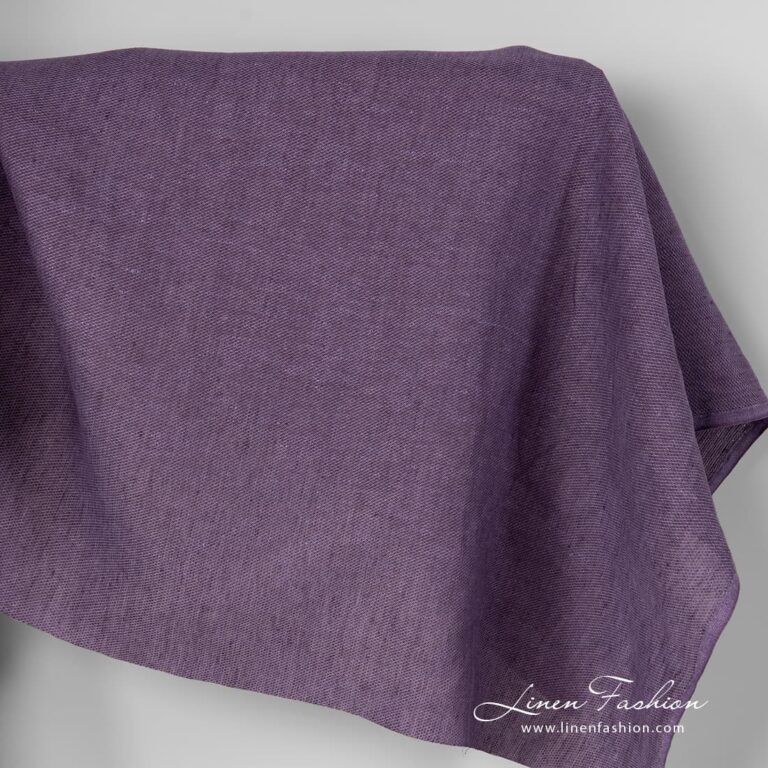 Dark lavender colour linen fabric.