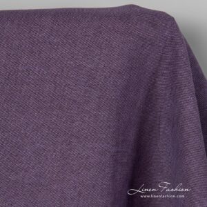 Linen fabric in dark lavender.