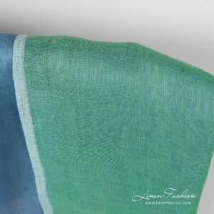 Linen fabric in green-blue.