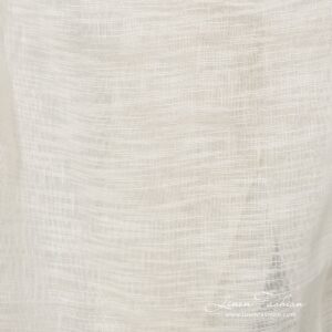 Off-white sheer linen / cotton fabric in stripes