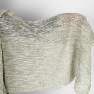 Linen cotton greenish fabric