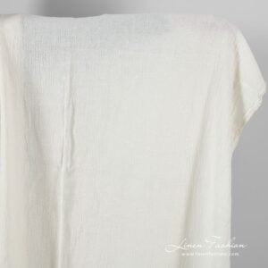 Linen fabric in off-white color