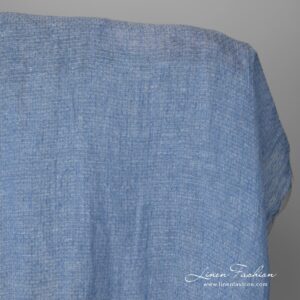 Lightweight washed linen fabric light blue colour