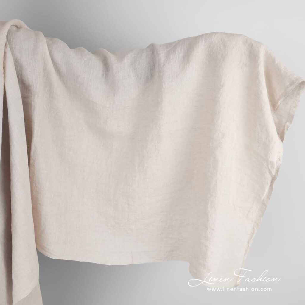 Light brown linen fabric