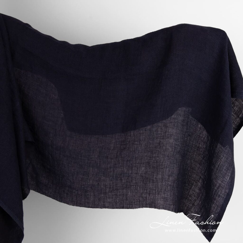 Dark blue linen fabric