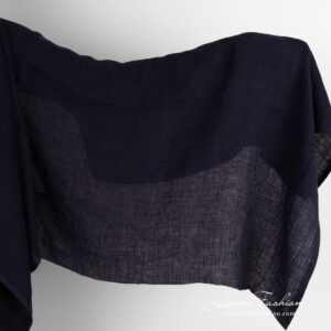 Dark blue linen fabric