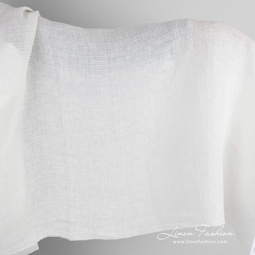 White linen fabric