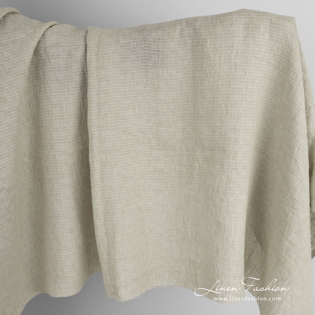 Light brown linen fabric