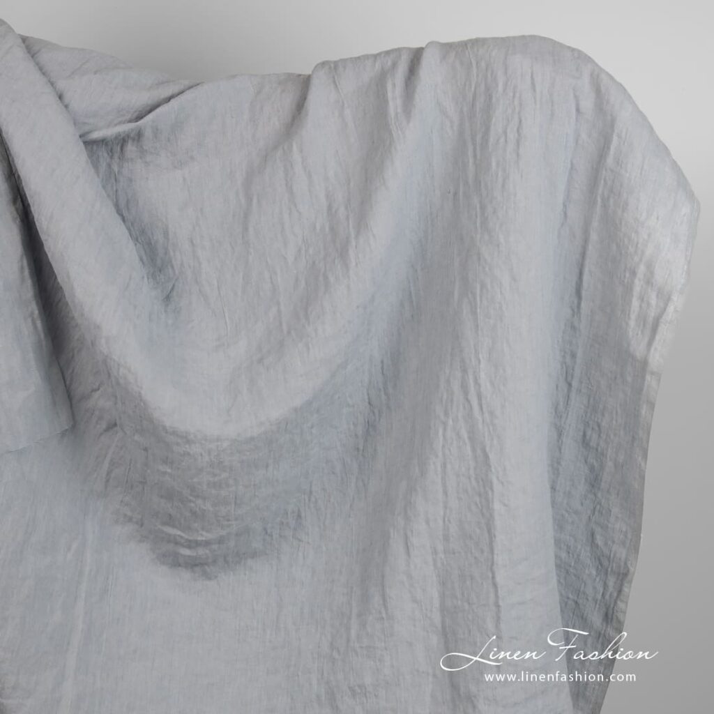 Bluish grey linen fabric