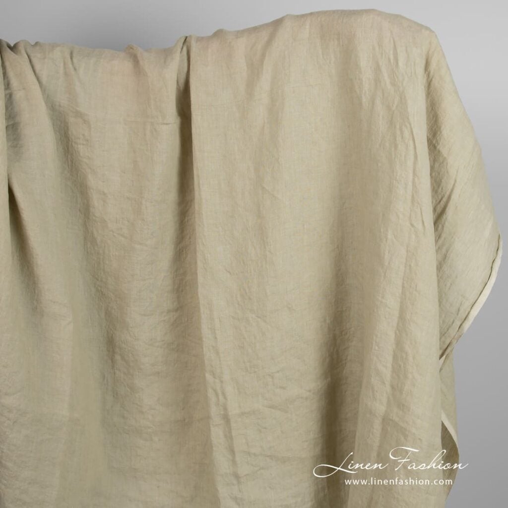 Greyish brown linen fabric