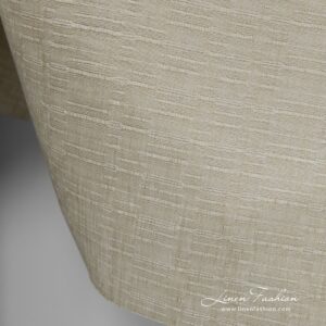 Light brown dyed 100% linen fabric.