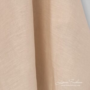 Cream melange dyed linen fabric.