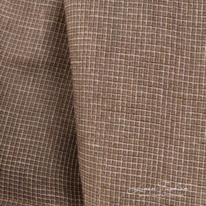 100% linen fabric in waffle checks.