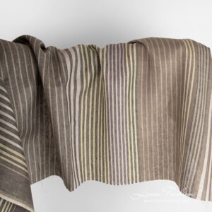 Linen fabric with colorful stripes