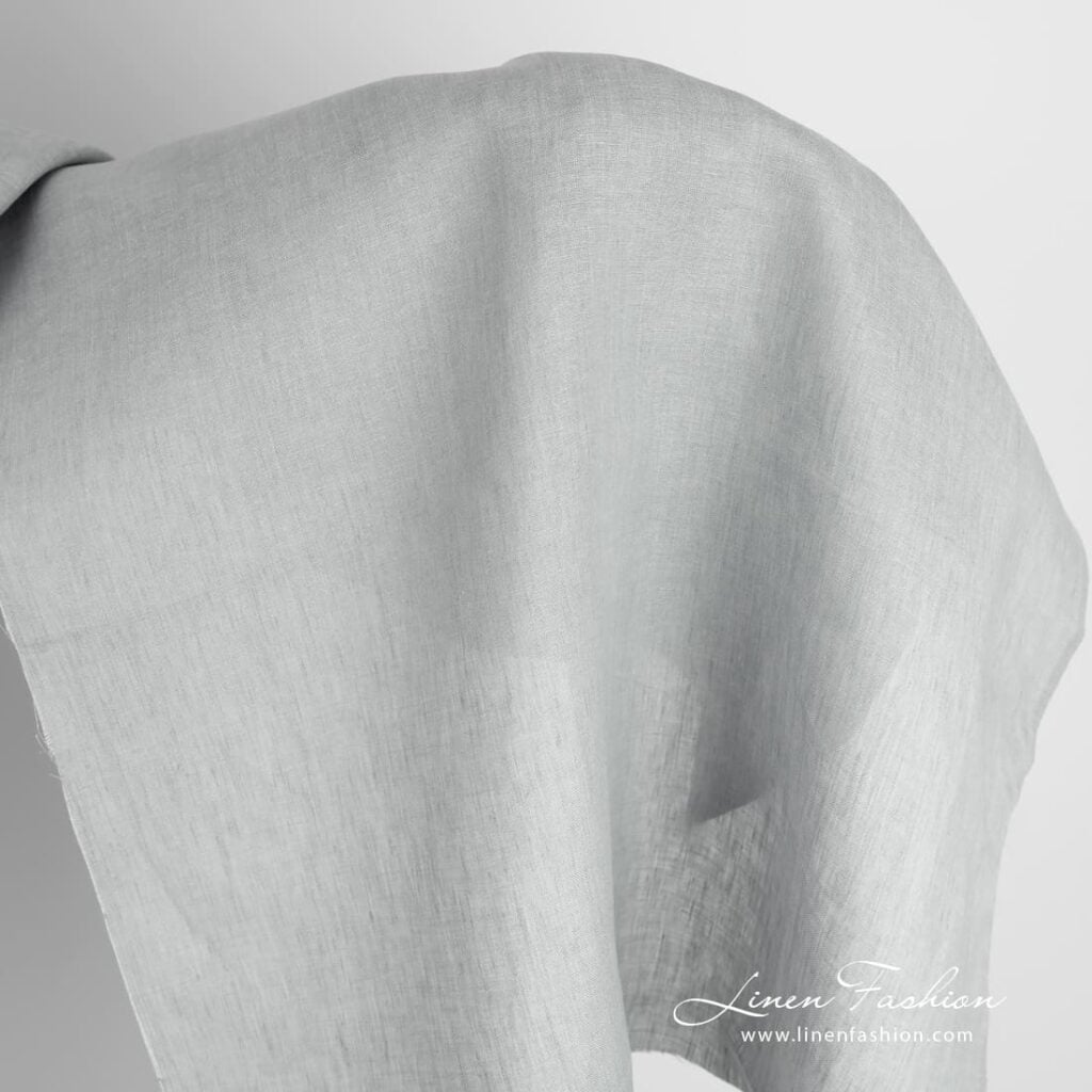 Grey linen fabric