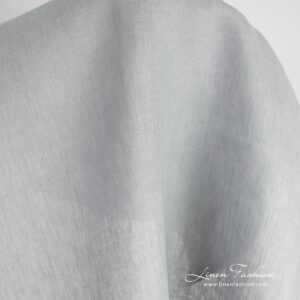 Grey linen fabric in melange
